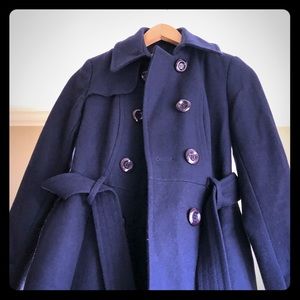 Navy wool coat